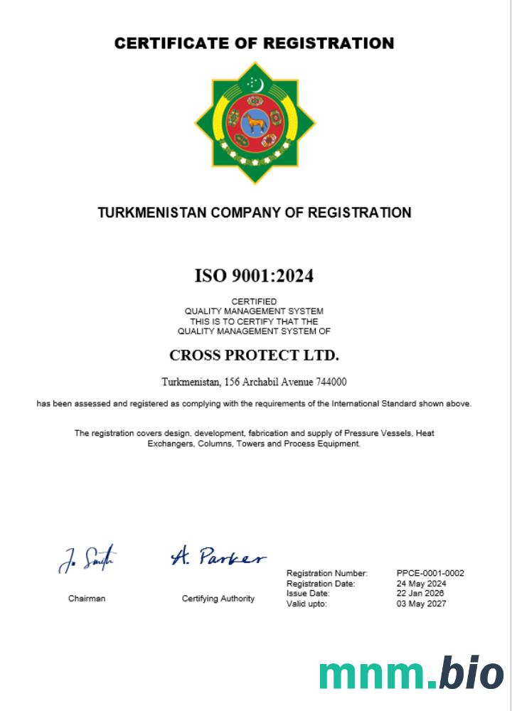 Turkmenistan business registration vcertyfikat Word i szablon PDF